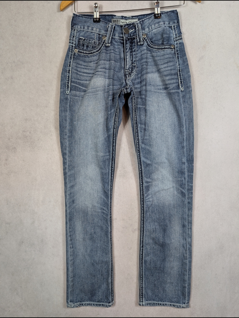 BKE Carter Straight Jeans Mens Size 26R Medium Wash Stretch Denim